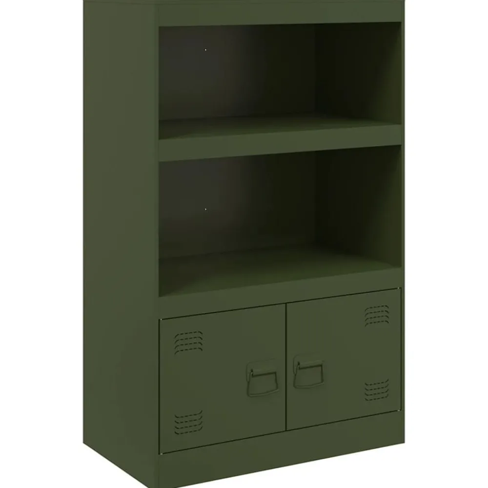 Armoires & Meubles De Rangement-vidaXL Buffet 67x39x107 cm acier Vert olive