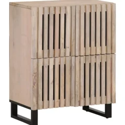 vidaXL Buffet 60x34x75 cm bois de manguier massif