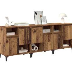 vidaXL Buffets 3 pcs 60 x 35 x 70 cm Bois d'ingénierie