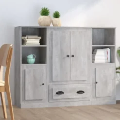 vidaXL Buffets 3 pcs bois d'ingénierie
