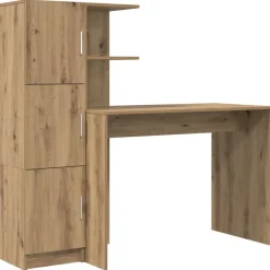 vidaXL Bureau 2 pcs Chêne artisanal