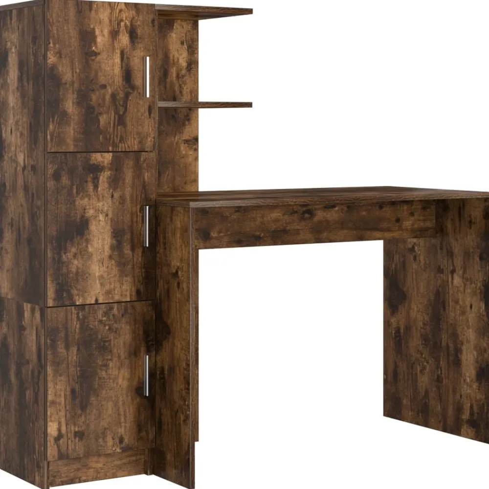 Meubles De Bureau-vidaXL Bureau 2 pcs Chêne fumé Chêne fumé