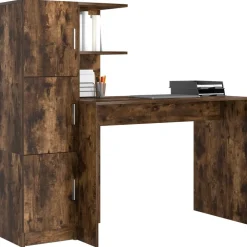 Meubles De Bureau-vidaXL Bureau 2 pcs Chêne fumé Chêne fumé