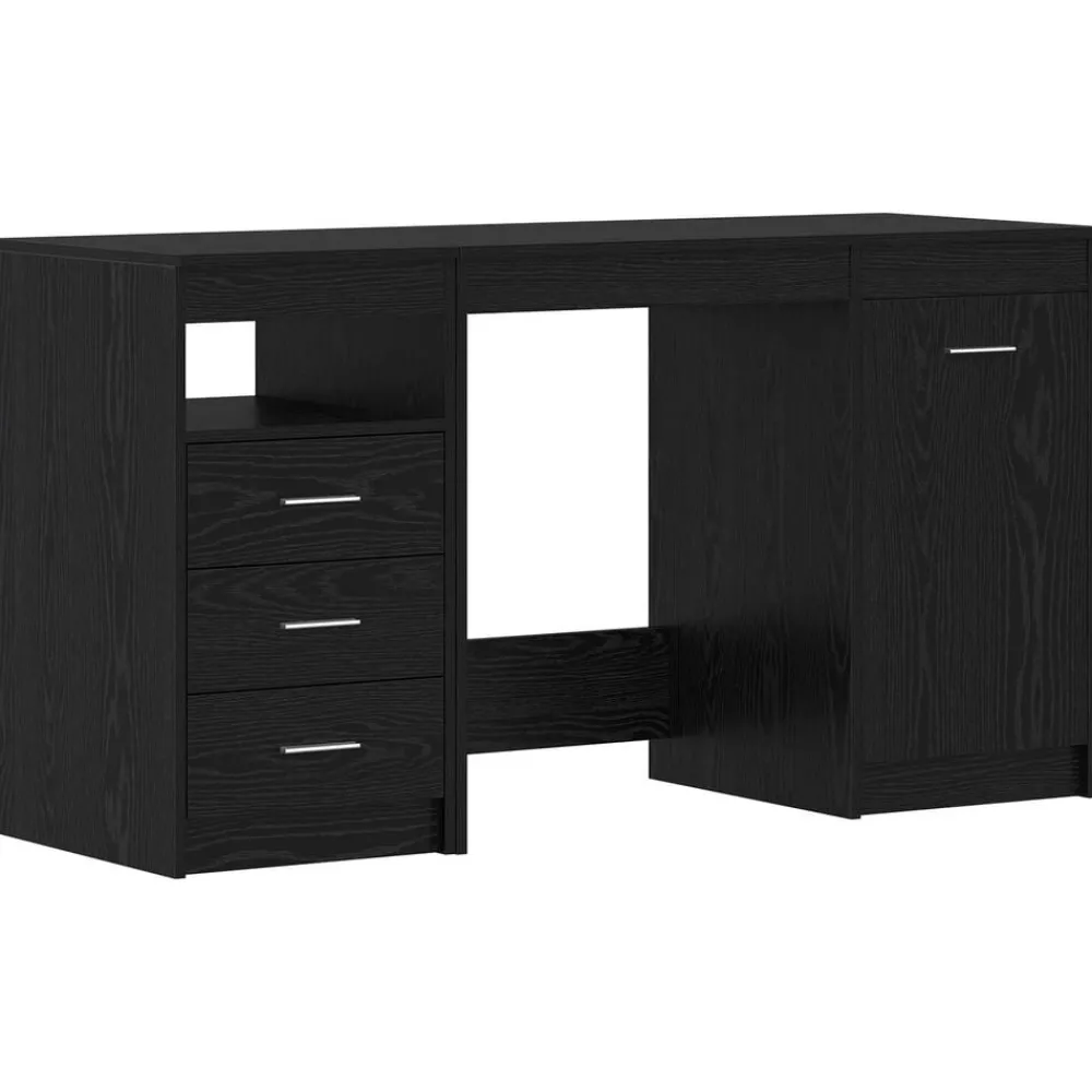 Meubles De Bureau-vidaXL Bureau 2 pcs Chêne noir 140 x 50 x 76 cm Bois d'ingénierie Chêne noir