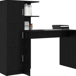 Meubles De Bureau-vidaXL Bureau 2 pcs Chêne noir Chêne noir