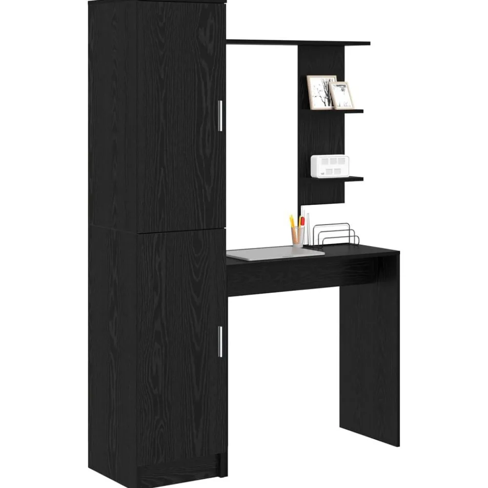 Meubles De Bureau-vidaXL Bureau 2 pcs Chêne noir Chêne noir