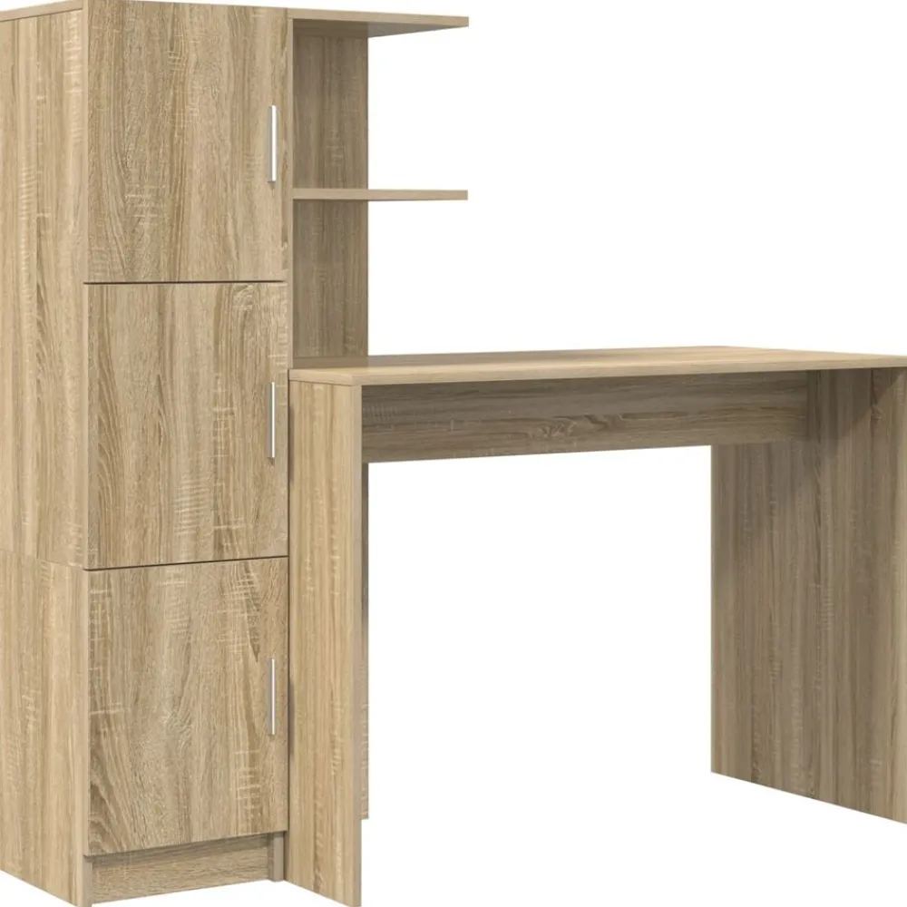 Meubles De Bureau|Armoires & Meubles De Rangement-vidaXL Bureau 2 pcs Chêne Sonoma Chêne sonoma