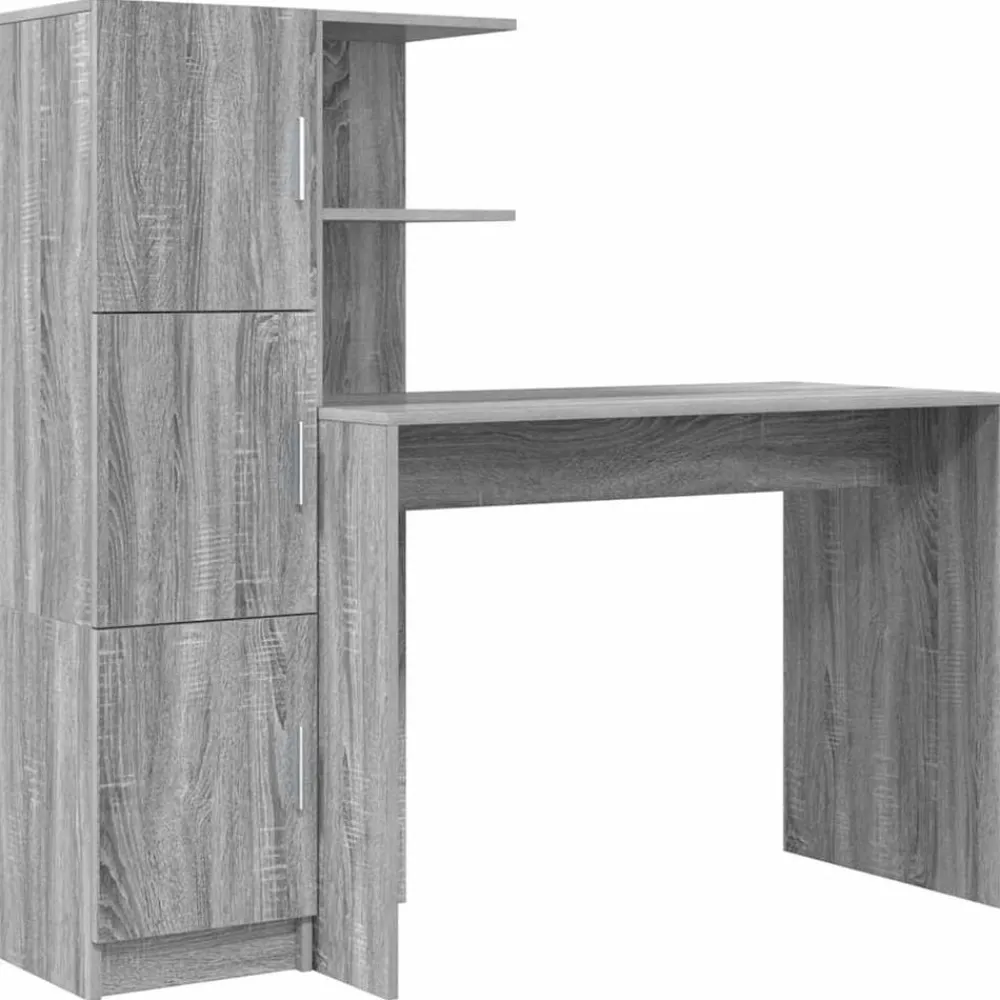 Meubles De Bureau|Armoires & Meubles De Rangement-vidaXL Bureau 2 pcs Gris Sonoma Sonoma gris