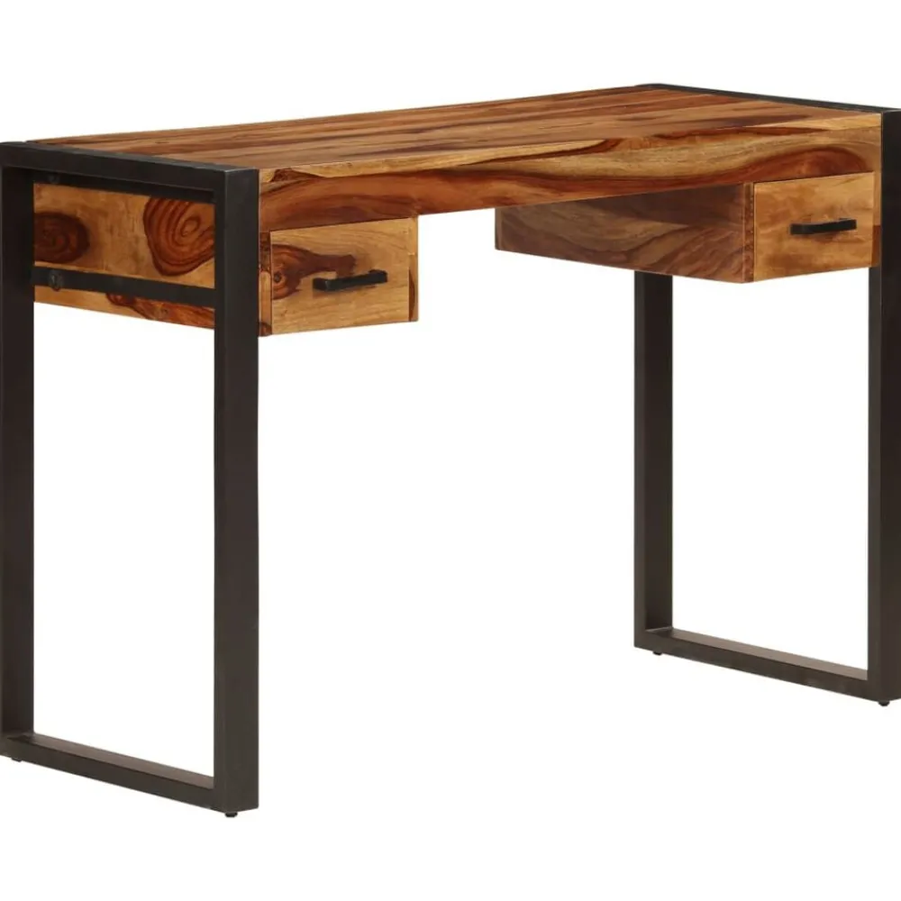 vidaXL Bureau avec 2 tiroirs 110x50x77 cm Bois solide de Sesham
