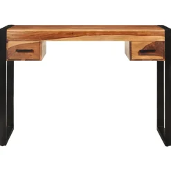 vidaXL Bureau avec 2 tiroirs 110x50x77 cm Bois solide de Sesham