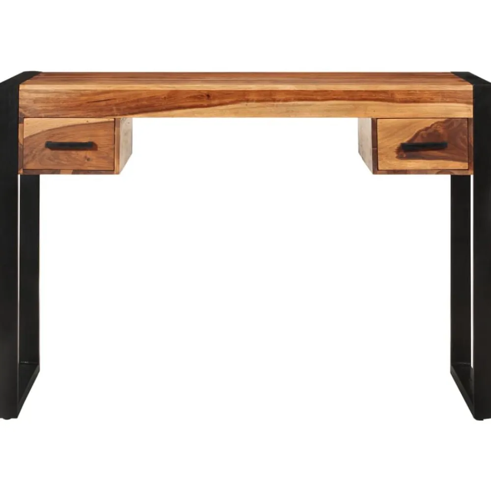 vidaXL Bureau avec 2 tiroirs 110x50x77 cm Bois solide de Sesham