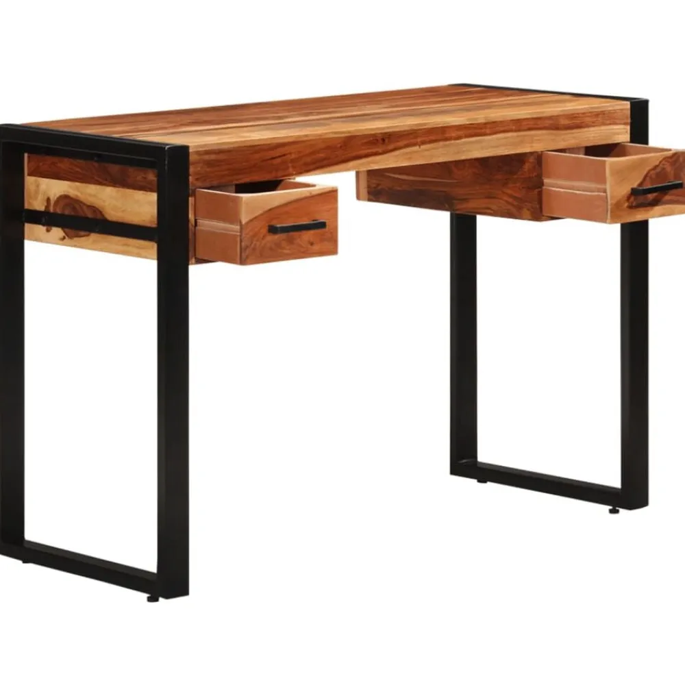 vidaXL Bureau avec 2 tiroirs 110x50x77 cm Bois solide de Sesham