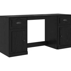 vidaXL Bureau avec armoire avec tiroir Chêne noir 154,5 x 50 x 75 cm