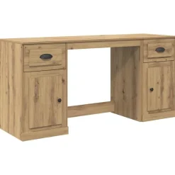 Meubles De Bureau-vidaXL Bureau avec armoire Chêne artisanal 154,5 x 50 x 75 cm ch&ecirc;ne artisanal