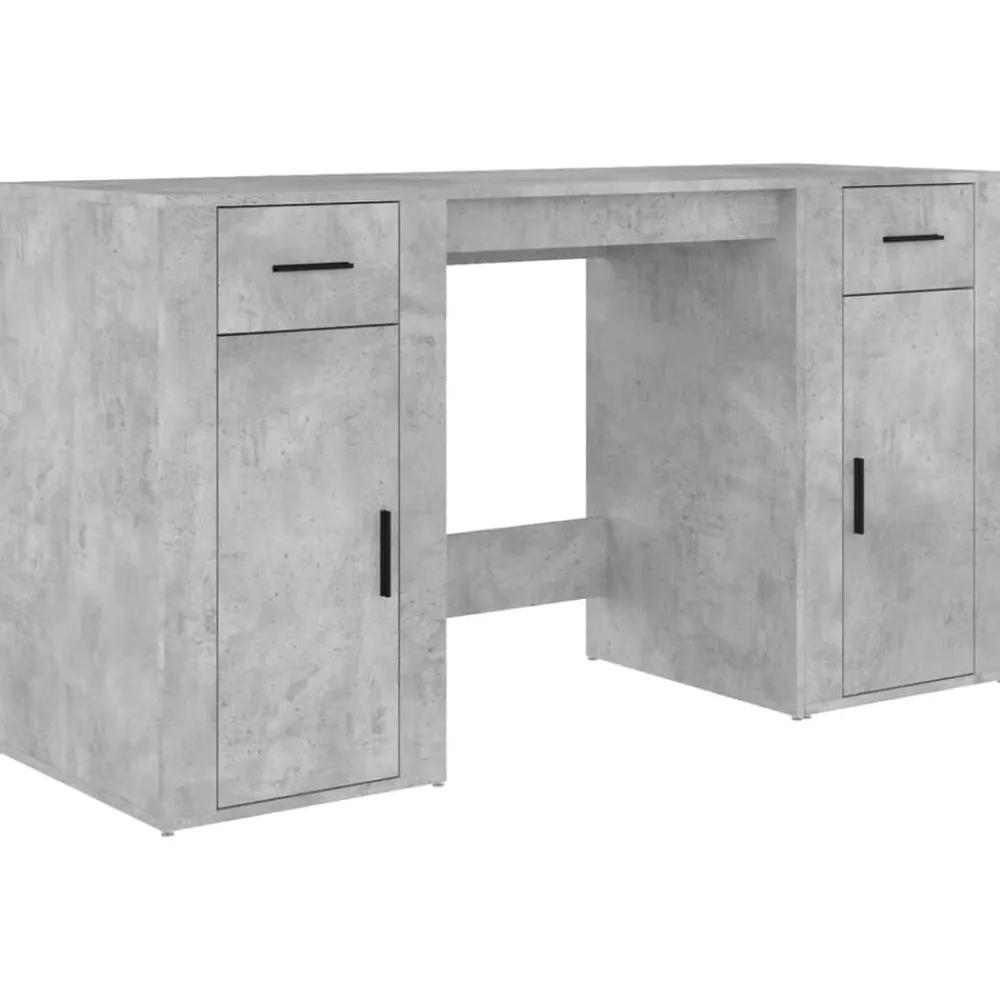 vidaXL Bureau avec armoire bois d'ingénierie