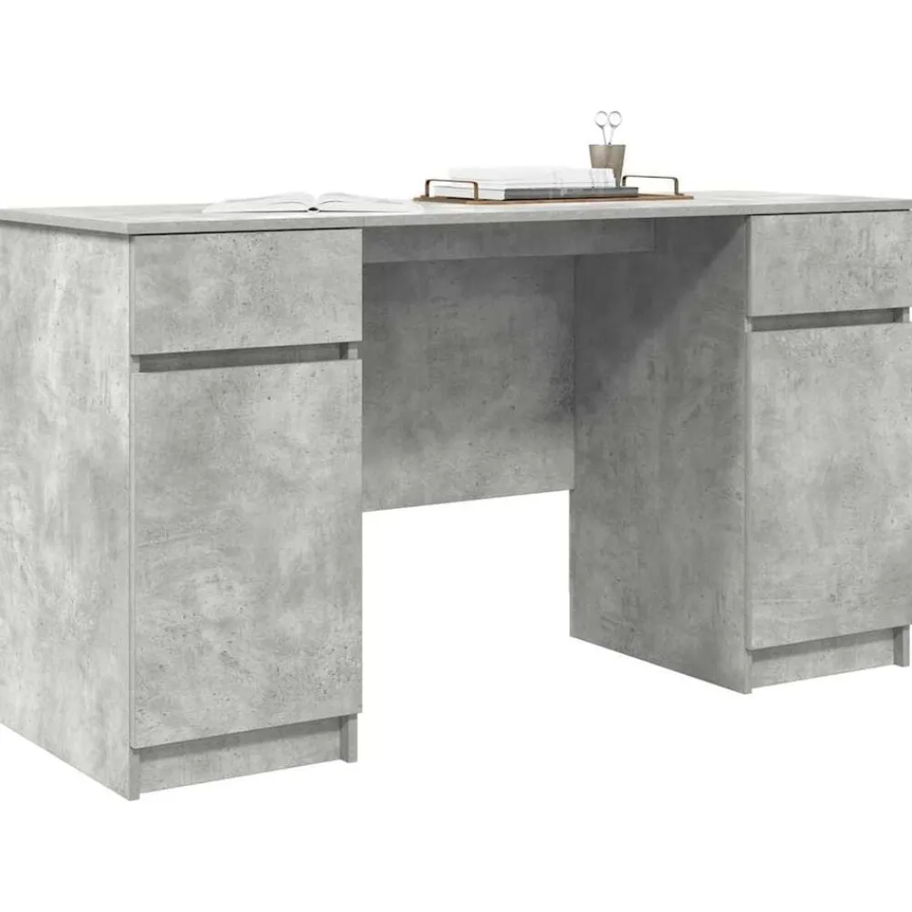 vidaXL Bureau avec porte 140 x 49 x 76 cm Bois d'ingénierie