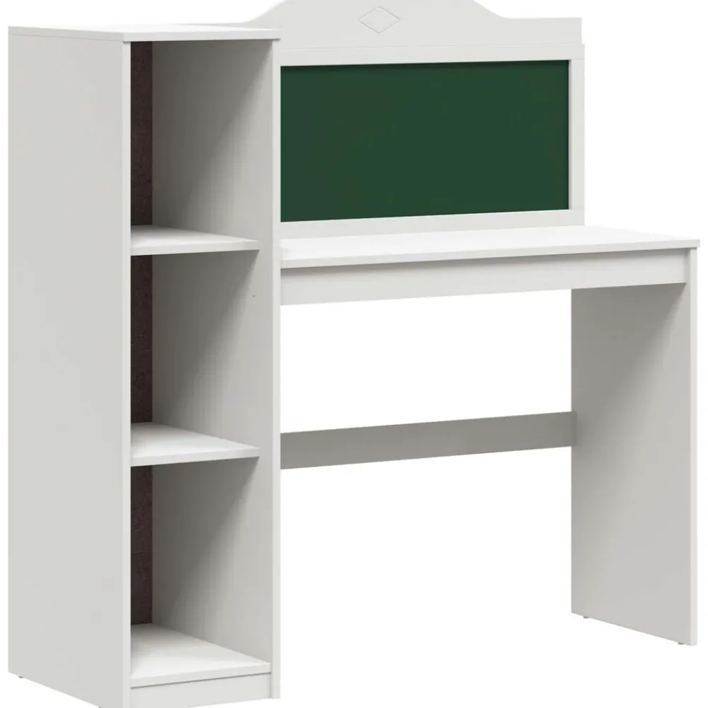 vidaXL Bureau avec rangement ouvert et tableau noir ROROS