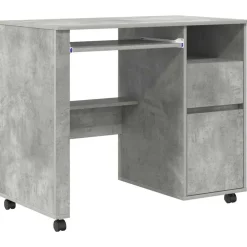 vidaXL Bureau avec roues 91 x 50 x 77 cm Bois d'ingénierie