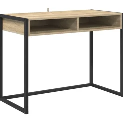 Meubles De Bureau-vidaXL Bureau avec stockage Sonoma 100 x 50 x 75 cm Bois d'ingénierie Chêne sonoma