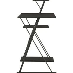 Meubles De Bureau-vidaXL Bureau avec étagère 116x50x93 cm Noir