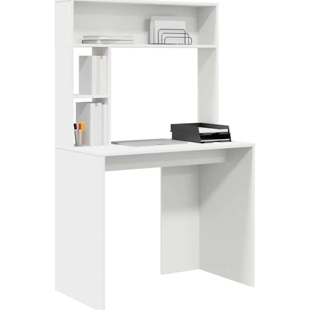 vidaXL Bureau avec étagère 91 x 50 x 149 cm Bois d'ingénierie