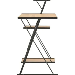 Meubles De Bureau-vidaXL Bureau avec étagère Noir et chêne 116x50x93 cm noir et chêne