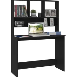 vidaXL Bureau avec étagères 110x45x157 cm Bois d'ingénierie