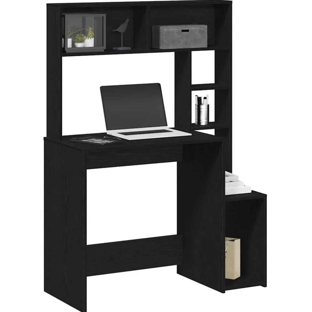 vidaXL Bureau avec étagères 100x45x140 cm bois d'ingénierie
