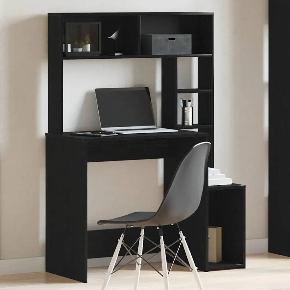 vidaXL Bureau avec étagères 100x45x140 cm bois d'ingénierie