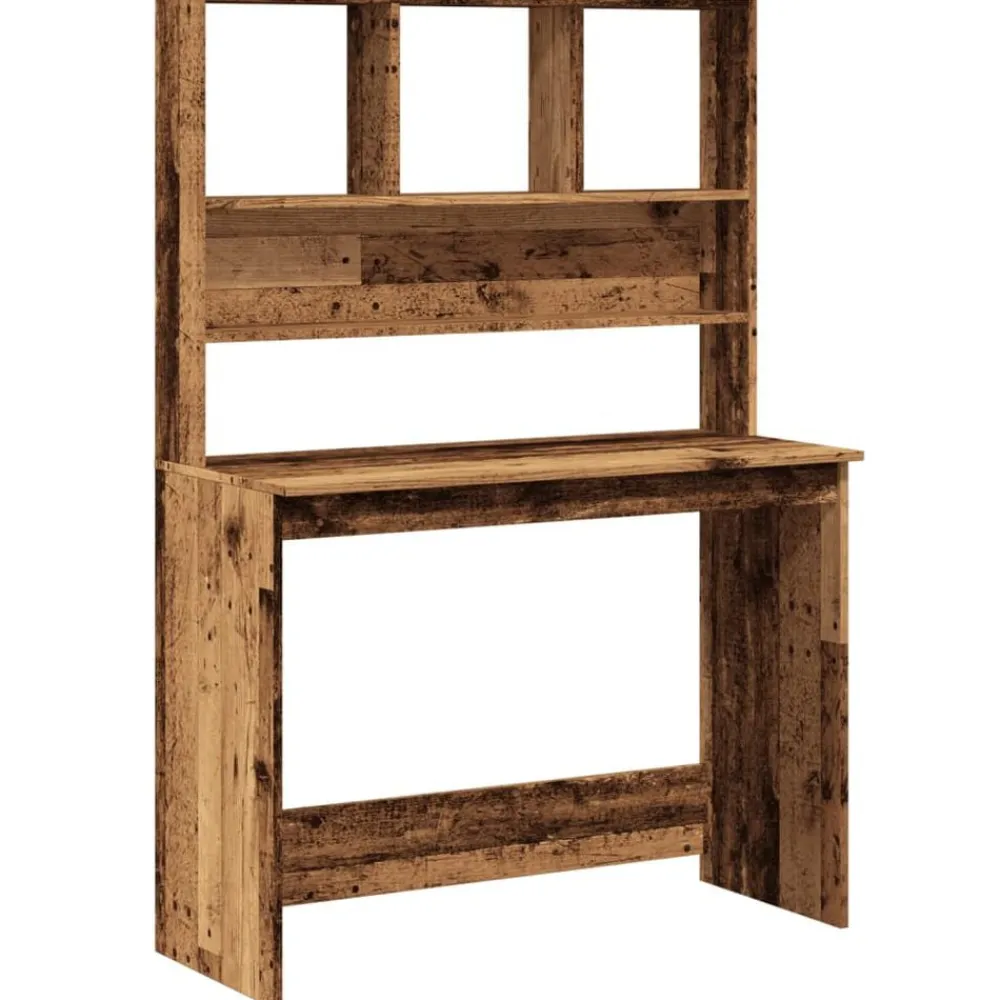 vidaXL Bureau avec étagères 102x45x148 cm bois d'ingénierie