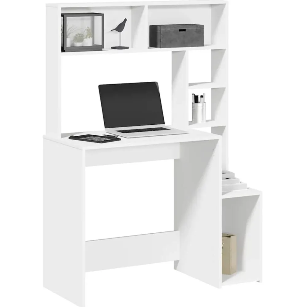vidaXL Bureau avec étagères 100x45x140 cm bois d'ingénierie