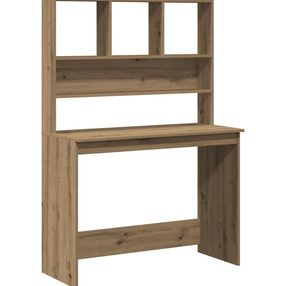 Meubles De Bureau-vidaXL Bureau avec étagères chêne artisanal Bois d'ingénierie ch&ecirc;ne artisanal