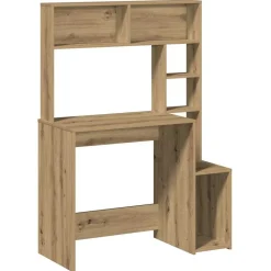 Meubles De Bureau-vidaXL Bureau avec étagères chêne artisanal Bois d'ingénierie ch&ecirc;ne artisanal