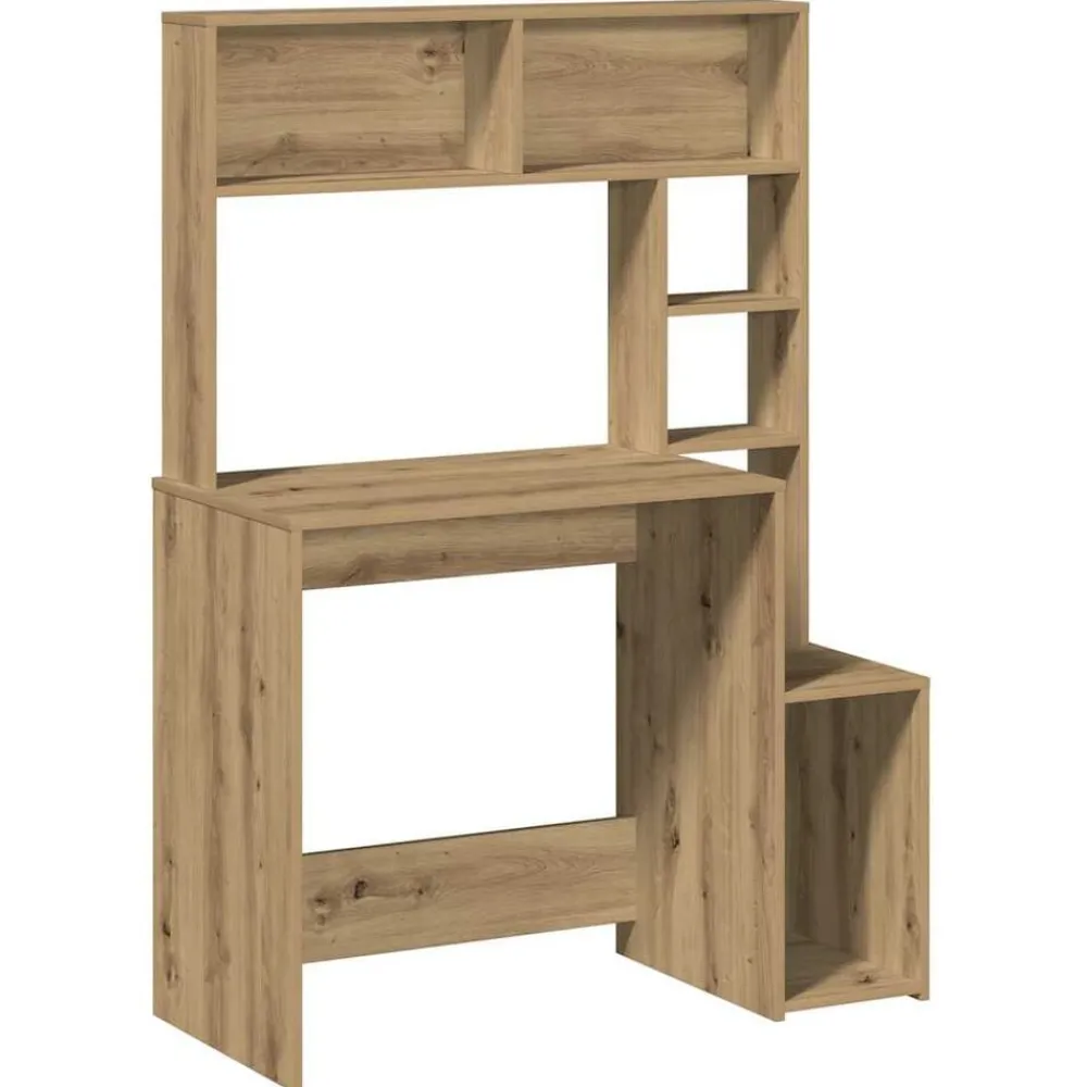 Meubles De Bureau-vidaXL Bureau avec étagères chêne artisanal Bois d'ingénierie ch&ecirc;ne artisanal