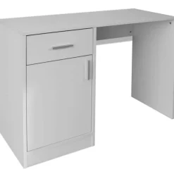 Meubles De Bureau-vidaXL Bureau avec tiroir et placard 100x40x73 cm Blanc