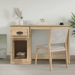 Meubles De Bureau-vidaXL Bureau avec tiroir chêne sonoma 115x50x75 cm bois d'ingénierie Ch&ecirc;ne sonoma