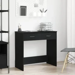 vidaXL Bureau avec tiroir Chêne noir 80 x 40 x 75 cm Bois d'ingénierie