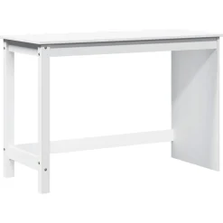 Meubles De Bureau-vidaXL Bureau 112 x 50 x 75 cm Bois de Pin Massif Blanc