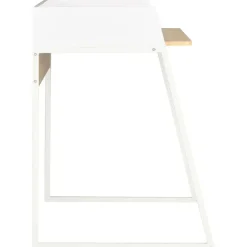 vidaXL Bureau Blanc et chêne 90x60x88 cm