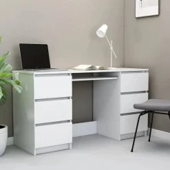 Meubles De Bureau-vidaXL Bureau 140x50x77 cm Bois d'ingénierie Blanc
