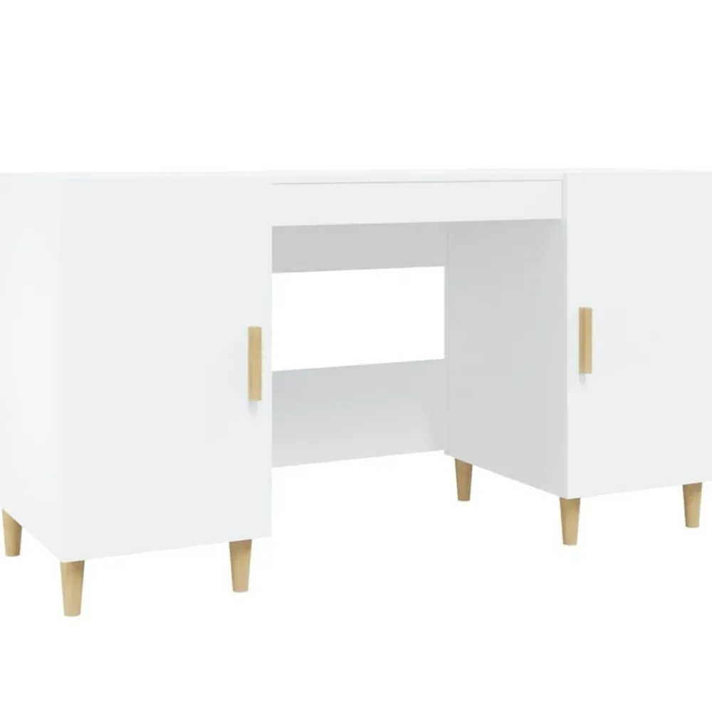 Meubles De Bureau-vidaXL Bureau 140x50x75 cm Bois d'ingénierie Blanc