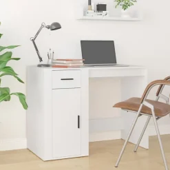 Meubles De Bureau-vidaXL Bureau 100x49x75 cm Bois d'ingénierie Blanc