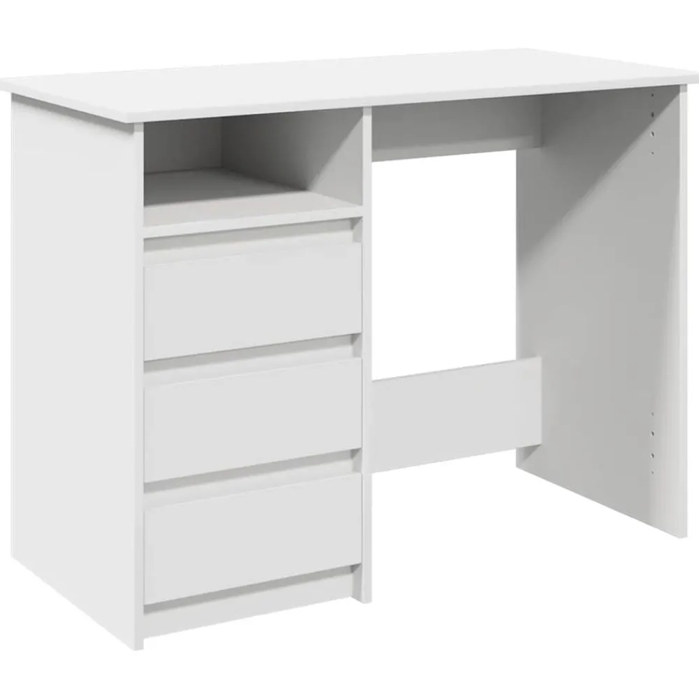 Meubles De Bureau-vidaXL Bureau 102x50x75 cm bois d'ingénierie Blanc
