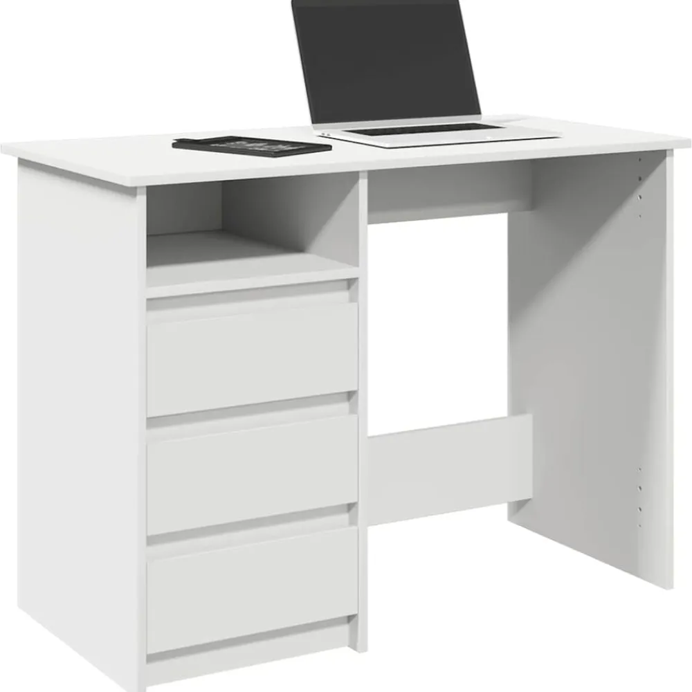 Meubles De Bureau-vidaXL Bureau 102x50x75 cm bois d'ingénierie Blanc