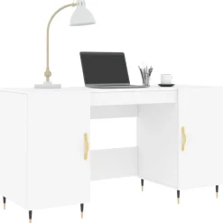 Meubles De Bureau-vidaXL Bureau 140x50x75 cm bois d'ingénierie Blanc