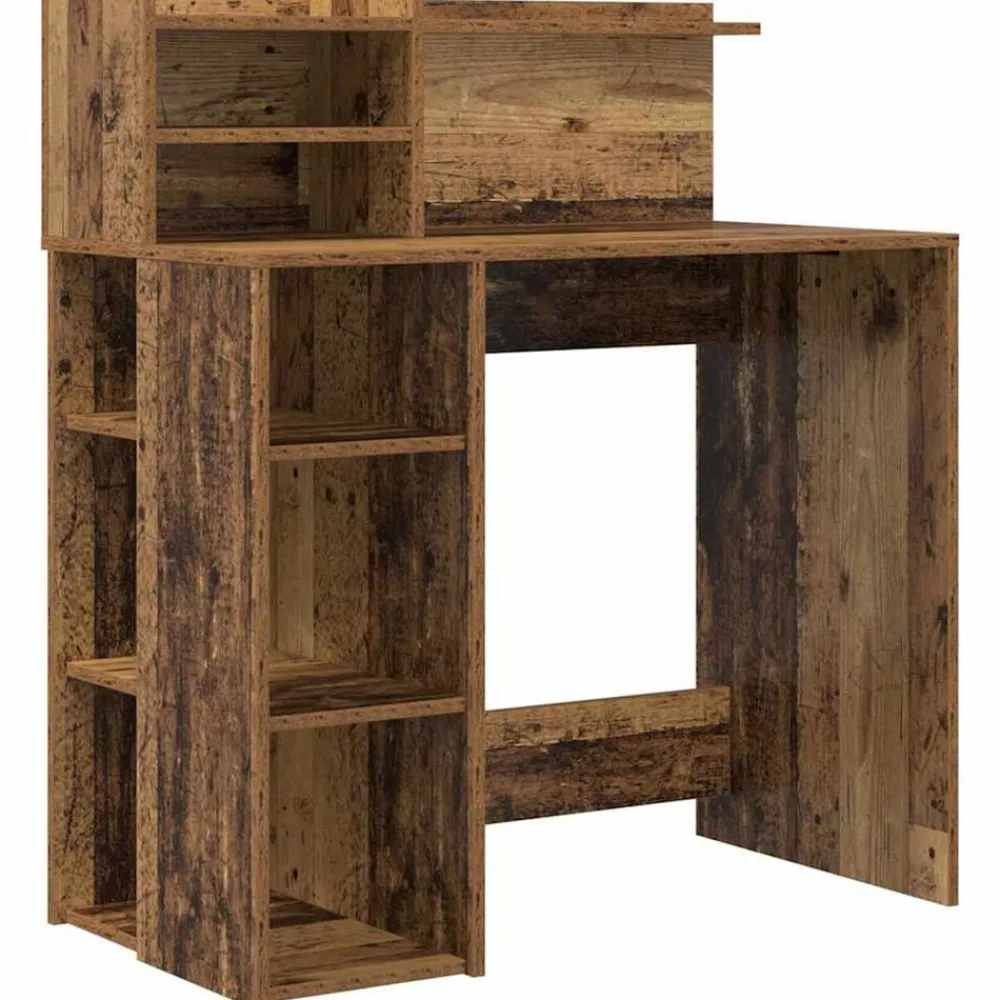 Meubles De Bureau-vidaXL Bureau 90 x 48 x 101,5 cm Bois d'ingénierie Bois ancien