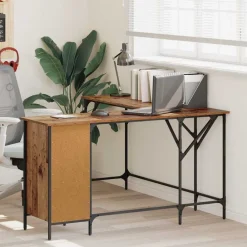 vidaXL Bureau 141 x 141 x 75 cm Bois d'ingénierie
