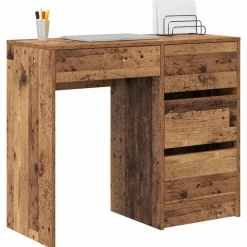 Meubles De Bureau-vidaXL Bureau 90 x 37,5 x 75 cm Bois d'ingénierie Bois ancien