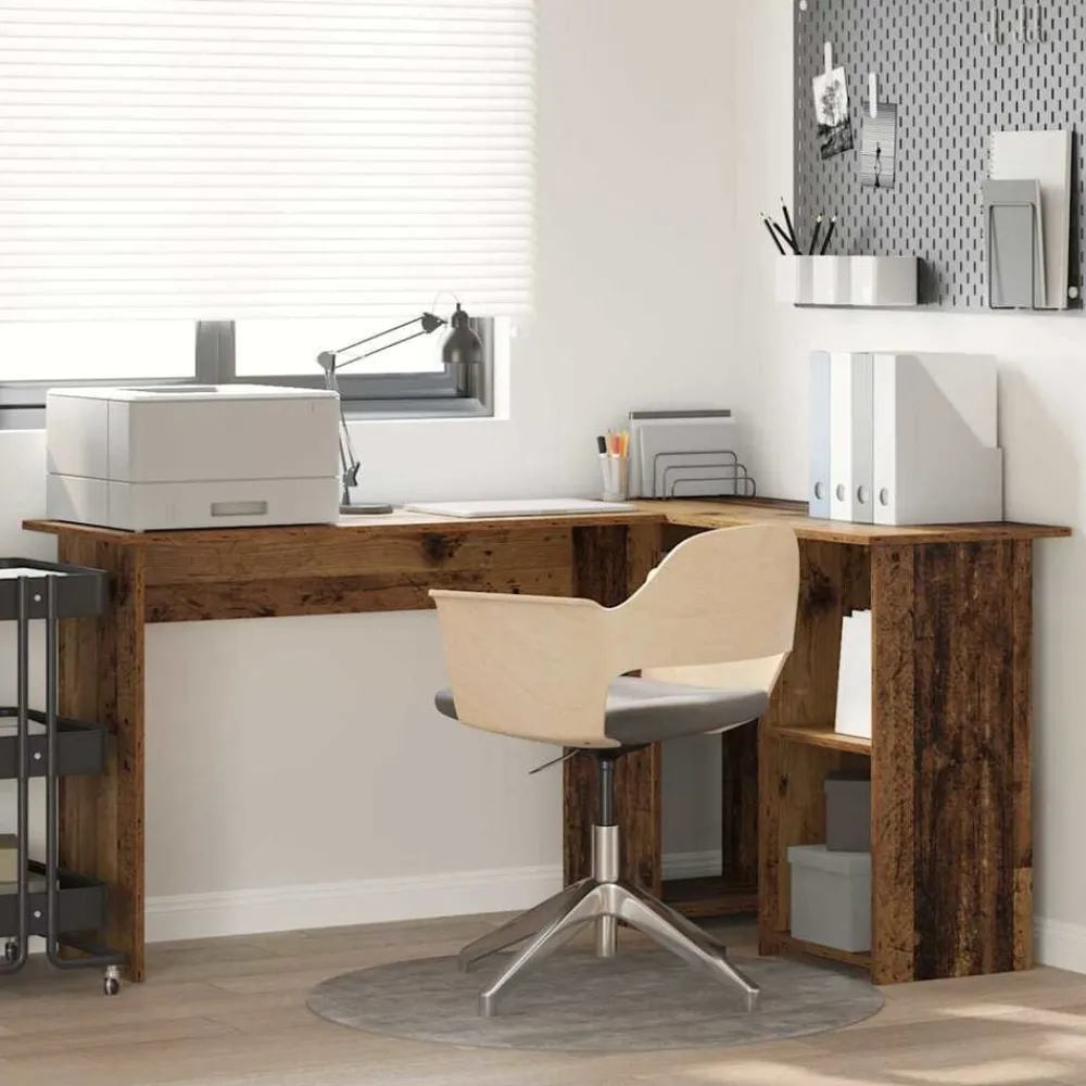 vidaXL Bureau 142 x 102 x 73 cm Bois d'ingénierie