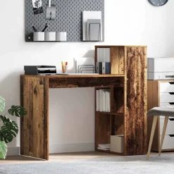 Meubles De Bureau-vidaXL Bureau 108 x 55 x 103.5 cm Bois d'ingénierie Bois ancien